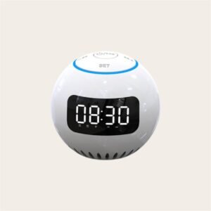 Bluetooth speaker and digital alarm clock.